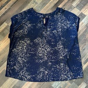 Papermoon Navy Blue Patterned Women's Top